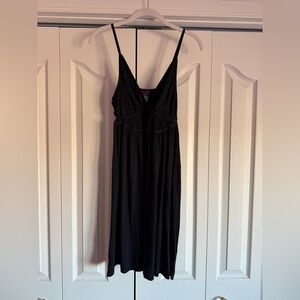 DEX | Y2K 100% Viscose Strapless Mini Black Dress